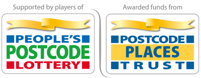 The logos for People's Postcode Lottery and Postcode Places Trust.