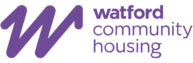 The logo for Watford Community Housing in purple.
